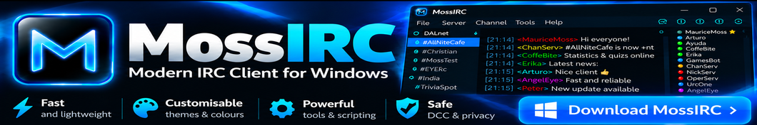 MossIRC advertisement
